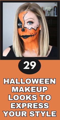 a woman with her face painted in halloween makeup looks to express your style