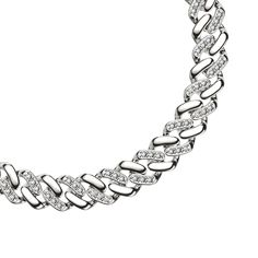 Design: The Classic Curb Chain Diamond Bracelet is meticulously designed, featuring an 8mm Cuban chain and adorned with precisely 0.72 carats of diamonds. Select from yellow, white, or black diamonds to complement their chosen metal color.Length is adjustable, maximum length is 215mm. | Silver Color: Sterling Silver (925 Sterling Silver is a lightweight metal made of 92.5% pure silver. It’s highly durable and designed for everyday wear) Gold Color: 18K Gold Vermeil (Not to be confused with regul Silver Diamond Bracelet With Solid Link Construction, White Gold Cubic Zirconia Chain Link Bracelet, White Gold Cubic Zirconia Link Chain Bracelet, Silver Cubic Zirconia Chain Tennis Bracelet, Cubic Zirconia Diamond Bracelet With Solid Link, Silver Diamond Chain Bracelet With Pave Setting, Silver Diamond Chain Bracelets, Formal Silver Chain Bracelet With Pave Setting, White Gold Diamond Jubilee Bracelet