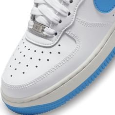 Your shoe game just went atmospheric in this AF1 High with sky-blue accents. The padded, high-cut collar and hook-and-loop closure keep you grounded just enough, while perforations and classic Air cushioning make you feel like you're walking on clouds.From tough stitching to pristine leather to the cupsole design, it delivers durable style that’s smoother than backboard glass.Originally designed for performance hoops, the Air cushioning delivers lasting comfort.Hook-and-loop ankle strap lets you Af1 High, Yeezy Boots, Nike Air Force 1 High, Air Force 1 High, Jordan 11 Retro Low, Nike Models, Womens Air Jordans, Air Jordan 11 Retro, On Clouds