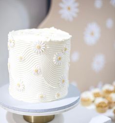 a white frosted cake sitting on top of a plate