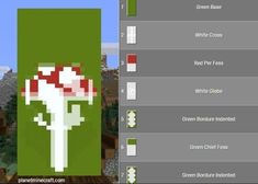 Cute Minecraft Shield Designs, Minecraft Rug Designs In Game, Minecraft Banner Designs Cottagecore, Cottagecore Banner Minecraft, Mushroom Banner Minecraft Tutorials, How To Make Cute Banners In Minecraft, Flag Minecraft Banners, Minecraft Cat Decor, Mushroom Shop Minecraft