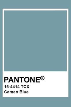 the pantone blue color is shown in this image, it looks like it has been painted