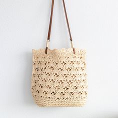 Elena Handbags Straw Woven Tote Summer Beach Shoulder Bag Made From Palm Leaf, Bohemian Beach Bag With Leather Handles For Summer, Bohemian Summer Beach Bag With Leather Handles, Bohemian Beach Bag With Leather Handles For Spring, Beige Crochet Bag With Woven Leather, Handwoven Summer Bucket Bag For Everyday, Spring Bohemian Beach Bag With Leather Handles, Summer Everyday Handwoven Bucket Bag, Handwoven Everyday Summer Bucket Bag