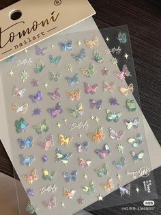 Nail Art Papillon, Diy Pedicure, Stationery Obsession, Cute Stationary School Supplies, Fairy Stickers, Butterfly Nail Art, Nail Art Sticker, Stationary School, Butterfly Fairy