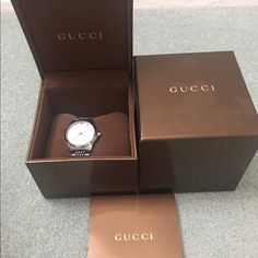 Very Lightly Used Men’s Gucci Watch. Was Given As A Gift To Someone Who Wore It Just A Couple Of Times. Amazing Gorgeous Watch! Gucci Luxury Watch Accessories With Date Indicator, Modern Gucci Watch For Gift, Gucci Analog Watches As Gifts, Gucci Watch Accessories With Metal Dial, Gucci Watches With Metal Dial, Gucci Watch, Gucci Accessories, Accessories Men, Accessories Watches