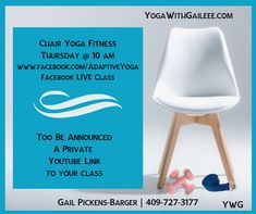 Free chair yoga online due to National MS Society canceling all group exercise events through the end of March 2020. Chair Yoga Free, Free Chair Yoga, Copaiba Essential Oil, Group Exercise, Back Care, Yoga Online