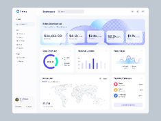 the dashboard screen shows data and statistics for different businesses, including one that is currently on sale