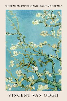 the branches of an almond blossoming tree against a blue sky with white flowers on it