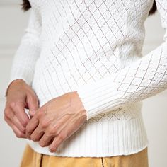 Our elegant mock neck sweater is the epitome of cool weather style. Crafted from super soft organic cotton, it features a rib knit mock neck and is adorned with a beautiful allover diamond stitch. Can be dressed up or down and layered with ease. Diamond Stitch, Mock Turtleneck, Romper Dress, Mock Neck Sweater, Skirt Leggings, Sweater And Shorts, Soft White, Sweater Shop, Quality Clothing