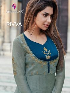 Gown Kurti, Printed Kurti Designs, Silk Kurti Designs, Silk Kurti, Party Wear Gown, Simple Kurta Designs, Simple Kurti Designs