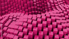 an abstract pink background with squares and rectangles in the shape of cubes