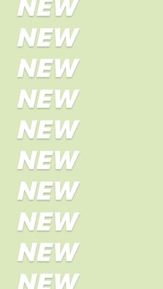 the words new are written in white on a green background