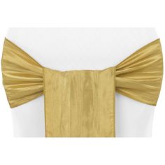 Accordion Crinkle Taffeta Chair Sash - Gold - CV Linens Birthday Chair Decorations, Gold Chair Covers, Mustard Chair, Birthday Chair, 120 Round Tablecloth, Event Decor Direct, Chair Bows, Chair Sash, Gold Chair