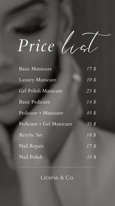 FREE Price List Beauty Salon Instagram Story Price List, Beauty Salon, Instagram Story, Collage, Pins, Beauty, Instagram