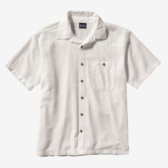 Patagonia Men's A/C® Button-Up Shirt Organic Cotton Yarn, Hot And Humid, Mens Short Sleeve Shirt, Open Weave, Organic Cotton Fabric, Patagonia, Warm Weather, Short Sleeve Shirt, Cotton Shirt