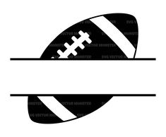 an american football with a white stripe around it and the word football on top of it