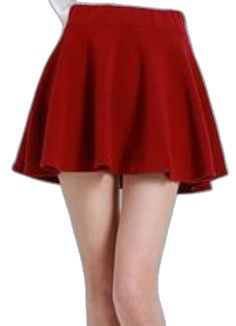 Solid Mini Skirt For Winter, High Waist Red Skirt For Winter, Trendy Red Flared Skirt Bottoms, Red Lined Skirt For Winter, Mini Skirt For Winter, Red Mini Skirt For Party In Winter, Red Stretch Skirt For Fall, Trendy Red Lined Skirt, Trendy Red Stretch Skirt