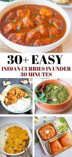 Looking for some quick and easy Indian dinner ideas that can be made in just 30 minutes to spice up your table? Here is an amazing selection of 30+ Indian Curries that can be made in under 30 minutes | Indian Food Recipes | Indian Curry | pipingpotcurry.com Easy Vegetarian Indian Food, Desi Healthy Recipes, Indian Food Recipes Dairy Free, Comfort Food Indian, Indian Food Easy Recipes, Quick Indian Lunch Recipes, One Pot Indian Recipes