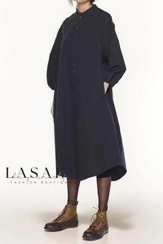 Lasaky - Exquisite A-Line Dress with Vintage Lantern Sleeves Elegant Oversized Dress For Fall, Elegant Oversized Midi Dress For Work, Elegant Oversized Midi Dress For Daywear, Elegant Oversized Spring Dress, Elegant Long Sleeve Oversized Dress, Elegant Oversized Spring Midi Dress, Vintage Lanterns, Vestidos Vintage, Skirt Skirt