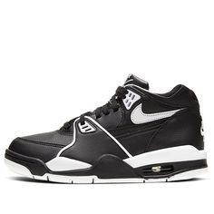 Kids Nike Air Flight 89 GS 'Black White' Black/White Basketball Shoes/Sneakers Nike Air Flight 89, Nike Air Flight, White Basketball, White Basketball Shoes, Air Flight, Kids Basketball, Round Toe Heels, Kids Nike, Stylish Sneakers