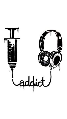 the word caddiet with headphones on it