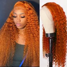 PRICES MAY VARY. ❤【Ginger Deep Wave Lace Front Wigs Human Hair Material】Ginger orange lace front wigs human hair ,100% Remy Virgin Human Hair, cut from young girl, Soft and Healthy,Smooth and Shiny. The colored glueless human hair lace front wigs for black women use Professional Vegetable-based Dyed, Heathy and Bouncy,true Length, Shedding free and Tangle free,can be Restyled and Dyed. ❤【Orange Ginger Deep Curly Wigs Cap Size】Deep wave orange Ginger Lace Front Wigs for Black Women Human Hair, 20 Curly Ginger Wigs, Ginger Wigs For Black Women Curly, Shifting Claims, Ginger Wig, Deep Wave Lace Front Wigs, Curly Lace Frontal, Wig Material, Ginger Women, Invisible Lace