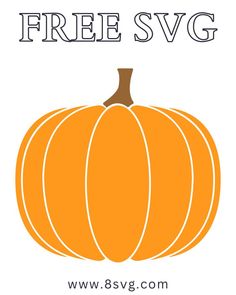 a pumpkin with the words free svg on it