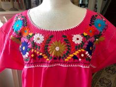 "Embroidered blouse, Mexican blouse, large,BoHo, blouse, top,Oaxaca blouse,top,pink,Indian,Hupil Large Bust 42\"-44\" 28\" neck to bottom excellent condition BL477 Embroidered blouse, Mexican blouse, large,BoHo, blouse, top,Oaxaca blouse,top,pink,Indian,Hupil" Pink Blouse With Embroidered Neckline For Spring, Pink Bohemian Embroidered Top With Floral Design, Pink Folk Style Top For Spring, Pink Folk Style Tops With Floral Embroidery, Pink Folk Style Top With Floral Embroidery, Folk Style Pink Top With Floral Embroidery, Pink Folk Blouse With Floral Embroidery, Folk Style Pink Blouse With Floral Embroidery, Pink Folk Blouse For Spring