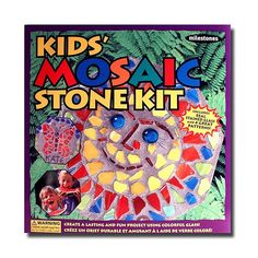 kids'mosaic stone kit with instructions on how to make it and more fun projects