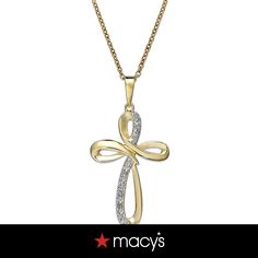 in stock Diamond Cross Pendants, Diamond Cross, Cross Pendant Necklace, Round Cut Diamond, Cross Pendant, 18k Gold, In Store, Buy Online, Pendant Necklace