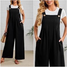 Black Wide Leg Minimalist Jumpsuit Jumper S M L Xl, 100% Polyester, Ships In 7-8 Days Minimalist Jumpsuit, Black Dressy Jumpsuit, Sweater Business Casual, Office Sweater, Tweed Wedding, Boho Contemporary, Preppy Prom, Trendy Business Casual, Business Formal Dress