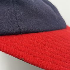 Vintage 1950s 100% Wool Hat Fitted Size 6 5/8 Navy Blue/Red Baseball Cap WPL4721  | eBay Classic Red Six-panel Baseball Cap, Retro Six-panel Baseball Hat, Retro Six-panel Hat For Baseball Season, Vintage Visor Hat For Baseball Season, Vintage Blue Dad Hat, Vintage Navy Snapback Baseball Cap, Vintage Navy Baseball Cap With Flat Bill, Vintage Red Six-panel Baseball Cap, Vintage Six-panel Dad Hat