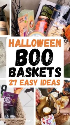 halloween boo baskets with text overlay