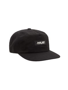 HUF Horizon Ripstop Snapback Black HT00480. Snapback Hat, Snapback Hats, Snap Closure, Patch Logo, Caps Hats, Baseball Hats, Flag, Crown, ? Logo