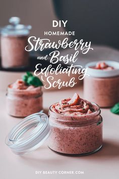 DIY Strawberry Basil Exfoliating Scrub Recipe