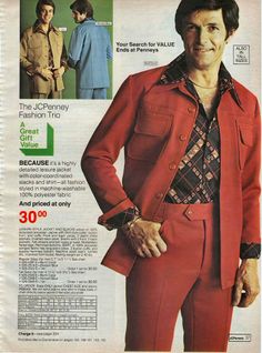 1970's polyester men's suits 1970s Mens Fashion, Jcpenney Christmas Catalog, 70s Fashion Men, 70s Mens Fashion, 70s Fashion Disco, 1970s Men, Western Outfits Men, 70s Men, Disco Fashion