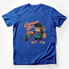 Gamer Bro Pixel Art T-Shirt, Cool Retro Gaming Graphic Tee, Blocky Character with Controller, Unisex Gamers Apparel Male T-Shirt Custom graphic T-Shirt.Customize your color Men's Vintage Style, Urban Street Style, Gaming Shirt, Casual Summer Shirts, Art T Shirt, Comic Styles, Friends Shirt, Art Shirts, Pride Shirts