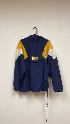 Up for sale is a cool 90s I.O.U jacket  Pullover  Great condition  90s  Would fit up to a m/l best.  Any questions please ask  Thanks for looking! 90s Style Hooded Outerwear For College, 90s Style Winter Windbreaker For College, Throwback Long Sleeve Windbreaker For Fall, 90s Style Long Sleeve Windbreaker For Fall, 90s Inspired Long Sleeve Streetwear Outerwear, 90s Style Fall Windbreaker For Streetwear, 90s Style Long Sleeve Fall Windbreaker, 90s Style Winter Windbreaker, Fall Throwback Long Sleeve Windbreaker