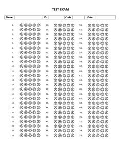 a printable test sheet for students to use in the classroom or at school, with numbers