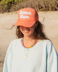 Introducing our Beach Bum Trucker Hat, the perfect accessory for beach days! Designed with a breathable mesh back and an adjustable strap, this hat guarantees a comfortable fit for all head sizes. Product Details Unisex One Size Fits All Adjustable Strap Made with Love Us Beaches, Coral Blue, Beach Bum, Love Is Free, Beach Days, Coral Color, Navy Color, Made With Love, Bright Blue