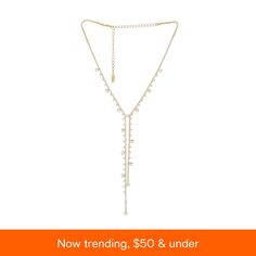 in stock Trendy Lariat Necklace With Delicate Chain For Party, Chic Drop Necklace With Adjustable Chain For Party, Elegant Lariat Drop Necklace With Chain, Lariat Clavicle Chain Jewelry For Parties, Long Backdrop Necklace With Clavicle Chain For Party, Elegant Metal Lariat Necklace With Chain Detail, Elegant Metal Lariat Necklace With Chain, Elegant Metal Lariat Necklace With Dangle, Elegant Metal Lariat Long Necklace