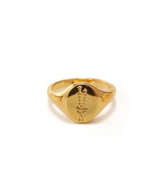 The Emes Shop ring details a flat gold plate with floral or sun embossing on the surface. Features a gold toned setting and a very classy design. Gold C, Classy Design, Ring Shopping, Gold Ring, Gold Rings, Gemstone Rings, Gold Tones, Gold Plate, Enamel Pins