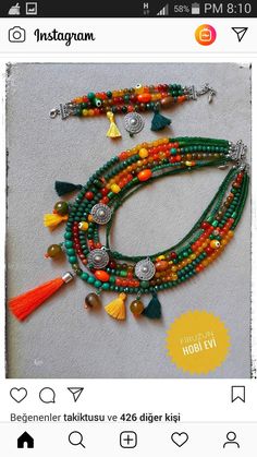 Boho Jewelry Diy, Diy Necklace Making, African Trade Beads, Handmade Jewel, Beaded Crafts