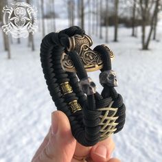 Exquisite beads from three different original makers combined with detailed weave and stitch Handmade Viking Style Jewelry For Outdoor, Symbols Of Wisdom, Paracord Crafts, Paracord Bracelet Diy, Bracelets For Boyfriend, Viking Shield, Paracord Keychain, Dragon Bracelet, Bullet Jewelry