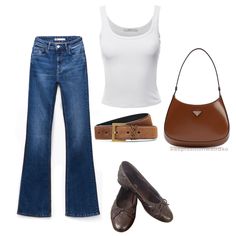 French Girl Outfits, Collage Outfits, Outfit Layout, 2000s Fashion Outfits, Kaia Gerber, Jeans White, French Girl, Lookbook Outfits, Looks Vintage