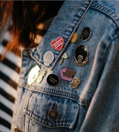 Grunge Jacket, Coat Pin, Grunge Jeans, Embellished Denim, Eye Makeup Remover, Minimalist Wallpaper, Cute Pins, Business Casual Outfits, Pin Collection