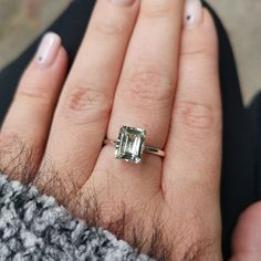 Prasiolite Ring Green Amethyst Ring Emerald Cut Prasiolite | Etsy Classic Emerald Cut Amethyst Ring, Classic Emerald Cut Amethyst Ring With Center Stone, Classic Emerald-cut Amethyst Ring, Classic Green Amethyst Ring As Gift, Classic Green Amethyst Ring For Gift, Classic White Gold Emerald Cut Amethyst Ring, Classic Green Amethyst Ring Gift, Classic Emerald Cut Amethyst Ring With Prong Setting, Classic Emerald Cut Solitaire Amethyst Ring