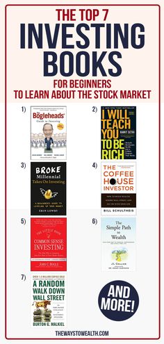 the top 7 investing books for beginners to learn about the stock market and how they work