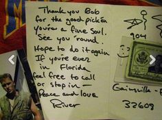 a handwritten note is next to an image of a man holding a baseball bat