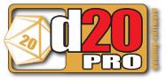 the logo for d20 pro